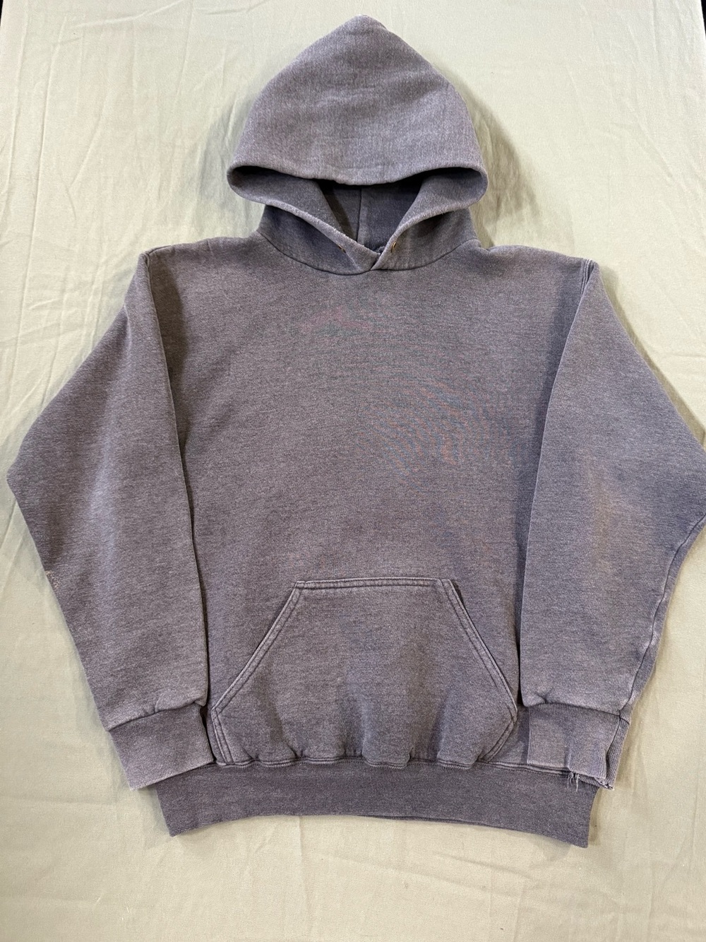 Vintage 90's Tultex Discuss Faded Black Blank Hoodie M